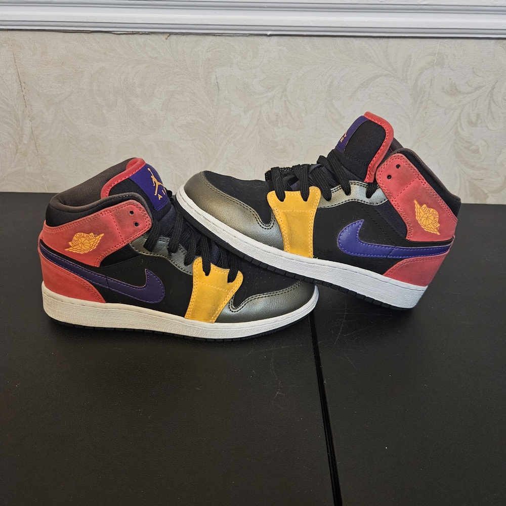 Jordan Kids Sneakers - Pink, Yellow, Purple, Black and Cream